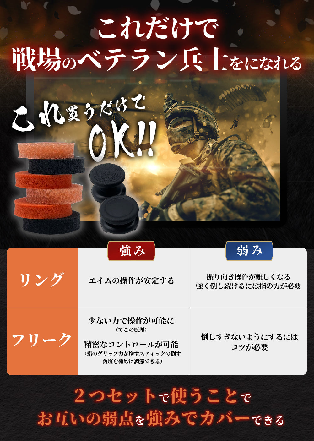 SWITCH Joy-Con専用 フリーク & リング セット