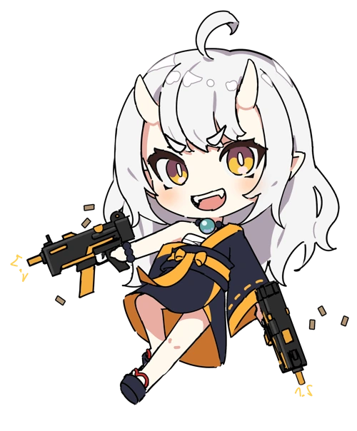 商品と一緒に鬼の日をご案内するエイラちゃん
